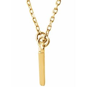 14K Yellow "V" 16.5" Necklace - BN & CO JEWELRY