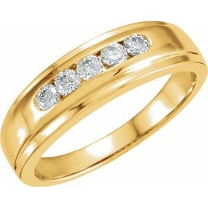 14K Yellow 1/3 CTW Natural Diamond Band Size 11 - BN & CO JEWELRY