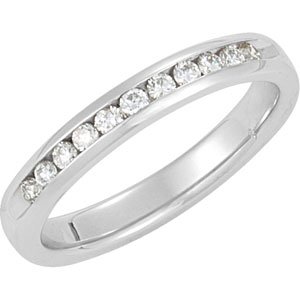 14K White 1/4 CTW Natural Diamond Channel-Set Anniversary Band - BN & CO JEWELRY