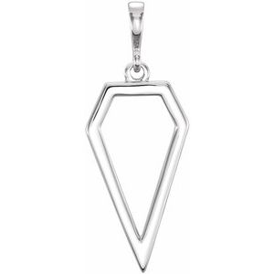 Sterling Silver Geometric Pendant - BN & CO JEWELRY