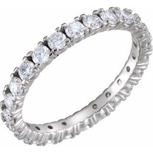 Platinum 1 3/8 CTW Natural Diamond Eternity Band Size 7 - BN & CO JEWELRY