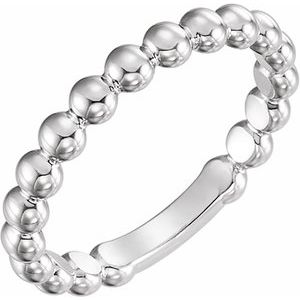 Sterling Silver 3 mm Stackable Bead Ring - BN & CO JEWELRY