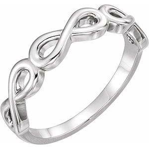 Sterling Silver Stackable Infinity-Inspired Ring - BN & CO JEWELRY