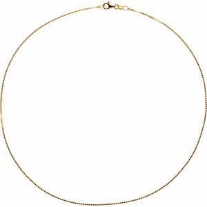 18K Yellow Vermeil Diamond-Cut Box 16" Chain - BN & CO JEWELRY