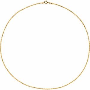 18K Yellow Vermeil Diamond-Cut Rope 16" Chain - BN & CO JEWELRY