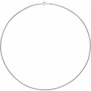 Sterling Silver 2 mm Box 16" Chain - BN & CO JEWELRY