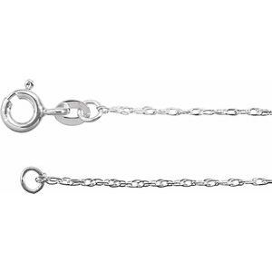 Sterling Silver .85 mm Rope 16" Chain - BN & CO JEWELRY