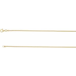 18K Yellow Vermeil 1.5 mm Wheat 16" Chain - BN & CO JEWELRY