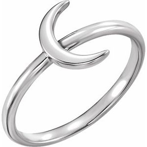 Sterling Silver Crescent Ring - BN & CO JEWELRY