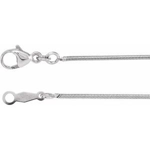 Platinum 1 mm Snake 16" Chain - BN & CO JEWELRY