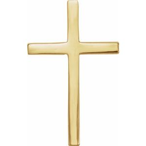 14K Yellow 17.4x11.1 mm Cross Pendant - BN & CO JEWELRY