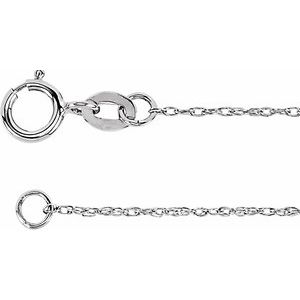 Rhodium-Plated Sterling Silver 1 mm Solid Rope 24" Chain - BN & CO JEWELRY