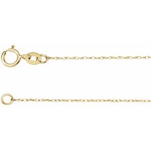 14K Yellow .75 mm Solid Rope 16" Chain - BN & CO JEWELRY