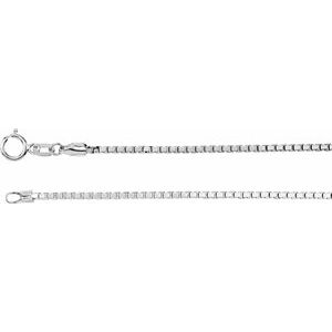 Sterling Silver 1.75 mm Diamond Cut Box 24" Chain - BN & CO JEWELRY