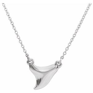 Sterling Silver Shark Tooth 16-18" Necklace - BN & CO JEWELRY