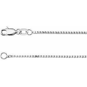 Sterling Silver 1 mm Box 18" Chain - BN & CO JEWELRY