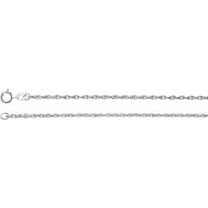 Rhodium-Plated Sterling Silver 1.5 mm Rope 18" Chain - BN & CO JEWELRY