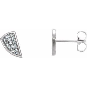 14K White 1/10 CTW Diamond Earrings - BN & CO JEWELRY