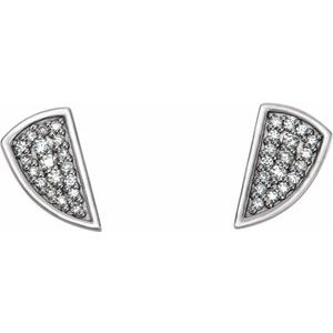 14K White 1/10 CTW Diamond Earrings - BN & CO JEWELRY