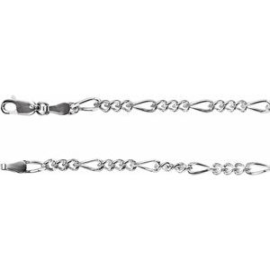 Sterling Silver 3.5 mm Figaro 24" Chain - BN & CO JEWELRY