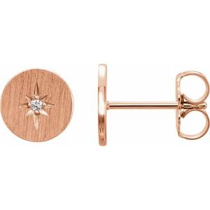 14K Rose .02 CTW Natural Diamond Earrings - BN & CO JEWELRY