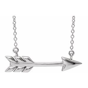 Sterling Silver Arrow 16"-18" Necklace - BN & CO JEWELRY