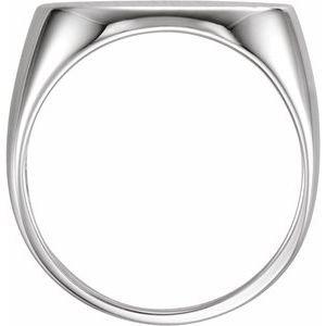 Sterling Silver 18x12 mm Oval Signet Ring - BN & CO JEWELRY