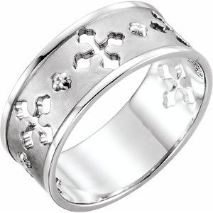 Sterling Silver Pierced Cross Ring - BN & CO JEWELRY