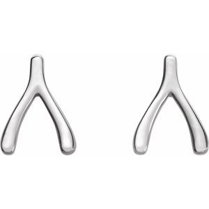 Sterling Silver Wishbone Earrings - BN & CO JEWELRY