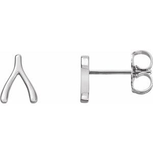 Sterling Silver Wishbone Earrings - BN & CO JEWELRY