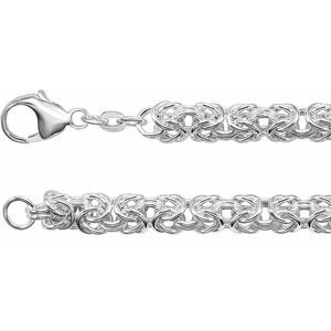 Sterling Silver 6 mm Byzantine 7" Chain - BN & CO JEWELRY