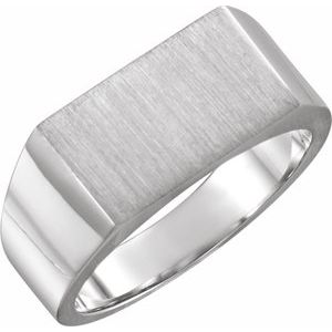 Sterling Silver 15x9 mm Rectangle Signet Ring - BN & CO JEWELRY