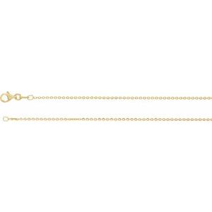 18K Yellow Gold-Plated Sterling Silver 1.4 mm Diamond-Cut Cable 16" Chain - BN & CO JEWELRY