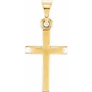 10K Yellow 17x11.5 mm Cross Pendant - BN & CO JEWELRY