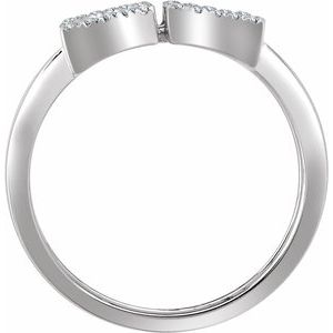 14K White 1/2 CTW Natural Diamond Geometric Ring - BN & CO JEWELRY