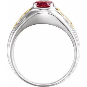 14K White/Yellow Lab-Grown Ruby Infinity Ring - BN & CO JEWELRY