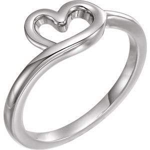 Sterling Silver Heart Youth Ring - BN & CO JEWELRY