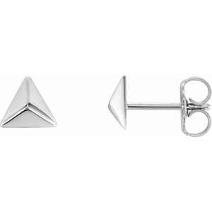 Sterling Silver Pyramid Earrings - BN & CO JEWELRY