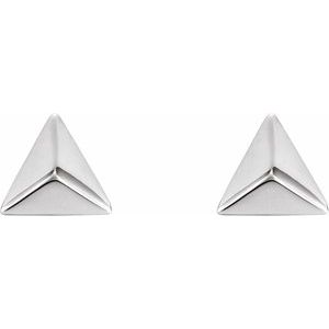 Sterling Silver Pyramid Earrings - BN & CO JEWELRY