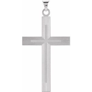 Sterling Silver 39x25 mm Cross Pendant - BN & CO JEWELRY