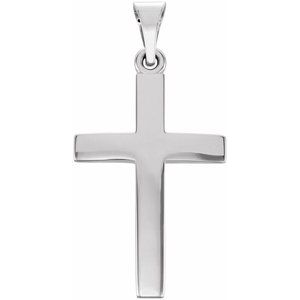 10K White 20x13.7 mm Cross Pendant - BN & CO JEWELRY