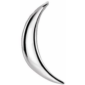 14K White Crescent Pendant - BN & CO JEWELRY