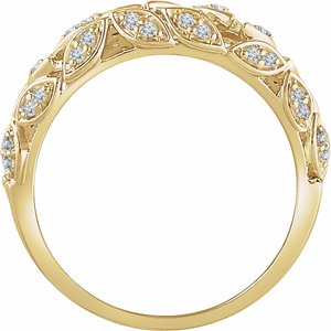 14K Yellow 1/2 CTW Natural Diamond Leaf Ring - BN & CO JEWELRY