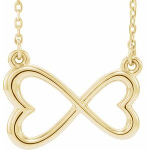 14K Yellow Infinity-Inspired Heart 16-18" Necklace - BN & CO JEWELRY