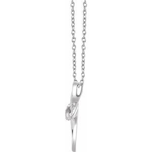 Sterling Silver .015 CTW Natural Diamond Freeform 16-18" Necklace - BN & CO JEWELRY