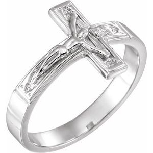 Sterling Silver 12 mm Crucifix Chastity Ring Size 6 - BN & CO JEWELRY