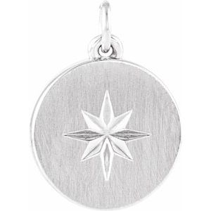 Sterling Silver Starburst Disc Pendant - BN & CO JEWELRY