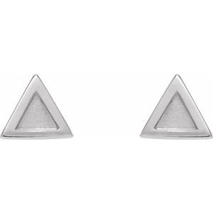 Sterling Silver Petite Triangle Earrings - BN & CO JEWELRY