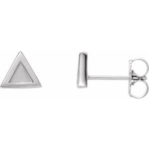 Sterling Silver Petite Triangle Earrings - BN & CO JEWELRY