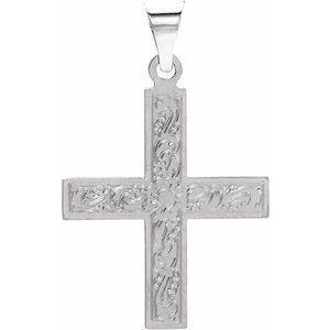 14K White 15.5x14 mm Greek Cross Pendant - BN & CO JEWELRY